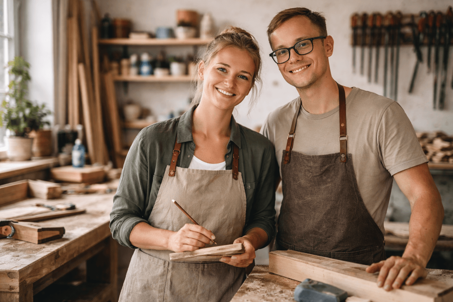 Glada småföretagare som fått hjälp med bokslut